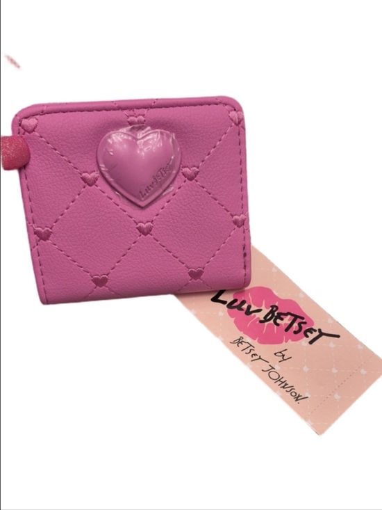 Betsey Johnson Handbags - Betsey Johnson Luv Betsey Pink Quilted Heart Compact Wallet $44 MSRP NWT